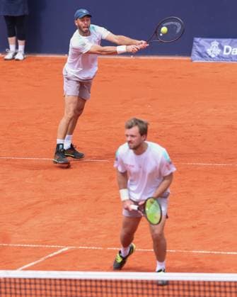 Kevin Krawietz, Tim Puetz (Kappe), Herren Doppel, Men s Doubles Tennis - BMW Open 2025 - ATP, Tennis Herren 500 - MTTC Iphitos - Munich - - Germany - 16 April 2025. Copyright: xJuergenxHasenkopfx