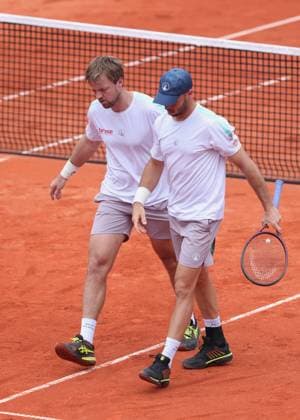 Kevin Krawietz, Tim Puetz (Kappe), Herren Doppel, Men s Doubles Tennis - BMW Open 2025 - ATP, Tennis Herren 500 - MTTC Iphitos - Munich - - Germany - 16 April 2025. Copyright: xJuergenxHasenkopfx