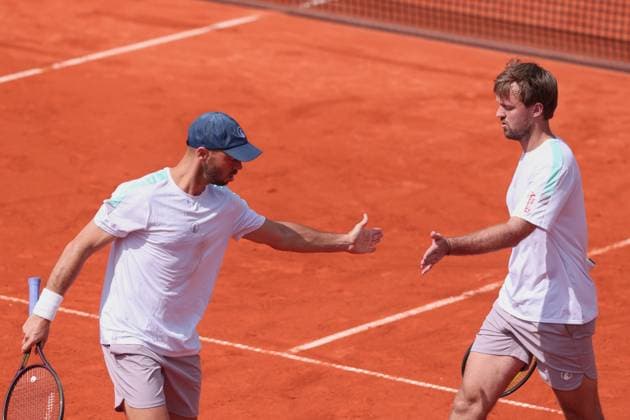 Kevin Krawietz, Tim Puetz (Kappe), Herren Doppel, Men s Doubles Tennis - BMW Open 2025 - ATP, Tennis Herren 500 - MTTC Iphitos - Munich - - Germany - 17 April 2025. Copyright: xJuergenxHasenkopfx
