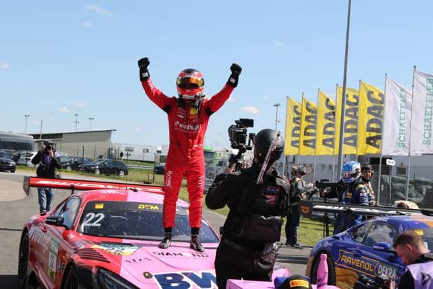 Bilder des Jahres 2025, Sport 04 April Sport Themen der Woche KW17 Sport Bilder des Tages Oschersleben, Deutschland 25.- 27. April 2025: DTM - Oschersleben - 2025 Im Bild: Lucas Auer (AUT) gewinnt Saisonauftaktrennen in Oschersleben Motorsport-Arena Sachsen-Anhalt Copyright: xFotostandx xHorstxBernhardtx