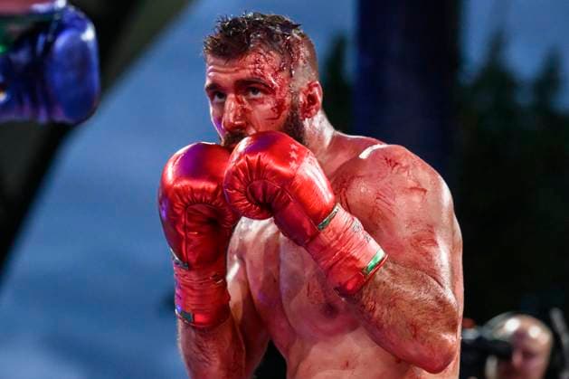 Bilder des Jahres 2025, Sport 05 Mai Sport Themen der Woche KW20 Sport Bilder des Tages GER, Magdeburg, Große SES-Jubilaeums-Box-Gala am Samstag, den 17. Mai 2025 auf der Seebuehne in Magdeburg, SES Events Steinforth, Artur Reis (GER) vs. Mate Rudan (CRO) - IBF Europe Title Super Middleweight (10 Rounds), v.l. im Bild: Mate Rudan 17.05.2025 Copyright: HMBxMedia UwexKoch