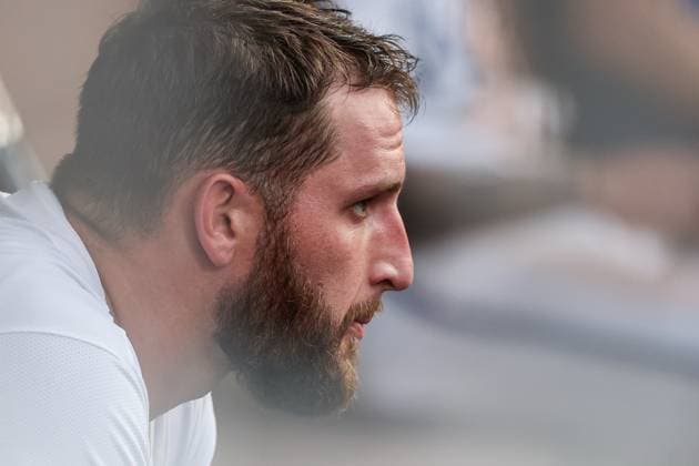 May 17, 2025: Kansas City Royals starting pitcher Noah Cameron (65) watches from the dugout during the fifth inning against the St. Louis Cardinals at Kauffman Stadium in Kansas City, MO. CSM Kansas City United States of America - ZUMAc04_ 20250517_zma_c04_295 Copyright: xDavidxSmithx