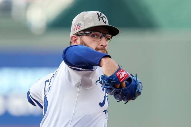 May 17, 2025: Kansas City Royals starting pitcher Noah Cameron (65) warms up before the first inning against the St. Louis Cardinals at Kauffman Stadium in Kansas City, MO. CSM Kansas City United States of America - ZUMAc04_ 20250517_zma_c04_417 Copyright: xDavidxSmithx