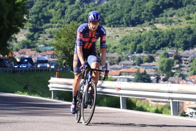 Giro d Italia 2025 UCI Cycling race - Stage 16 Pierre Teyssot MAXPPP ; 16th stage of the 108th Giro d Italia cycling race of 203kms from Piazzola sul Brenta to San Valentino on May 27, 2025. Casper Van Uden (NED) Pierre Teyssot Maxppp Mori Trentino Italy  Copyright: xMAXPPPxPierrexTeyssotx TPX29906 TPX29906