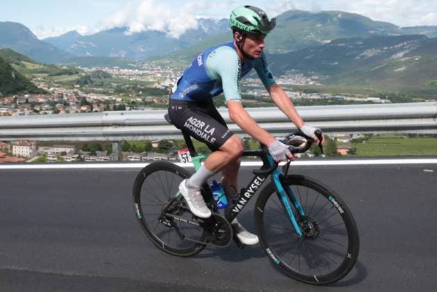 Giro d Italia 2025 UCI Cycling race - Stage 16 Pierre Teyssot MAXPPP ; 16th stage of the 108th Giro d Italia cycling race of 203kms from Piazzola sul Brenta to San Valentino on May 27, 2025. Nicolas Prodhomme (FRA) Pierre Teyssot Maxppp Mori Trentino Italy  Copyright: xMAXPPPxPierrexTeyssotx TPX29493 TPX29493