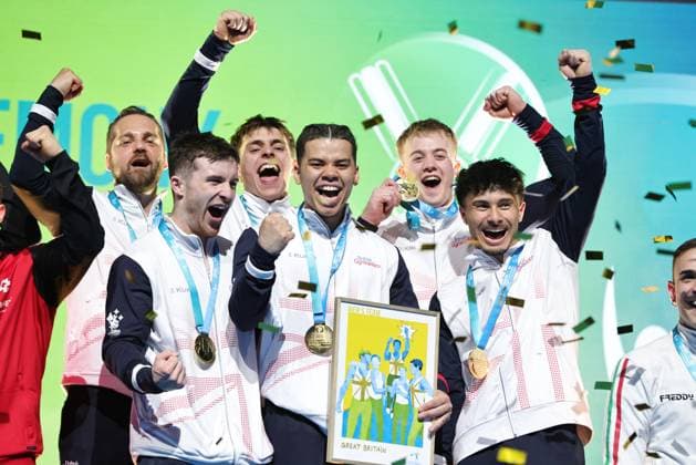 Sport Themen der Woche KW22 Bilder des Jahres 2025, Sport 05 Mai British team after qualification and team final at 2025 Europeans in Leipzig; 27 05 2025;