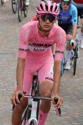 Giro d Italia 2025 UCI Cycling race - Stage 17 Pierre Teyssot MAXPPP ; 17th stage of the 108th Giro d Italia cycling race, 155kms from San Michele all Adige to Bormio in Italy, on May 28, 2025. UAE Team Emirates XRG s Mexican rider Isaac Del Toro Pierre Teyssot Maxppp San Michele all Adige Trentino Italy  Copyright: xMAXPPPxPierrexTeyssotx TEP62163 TEP62163
