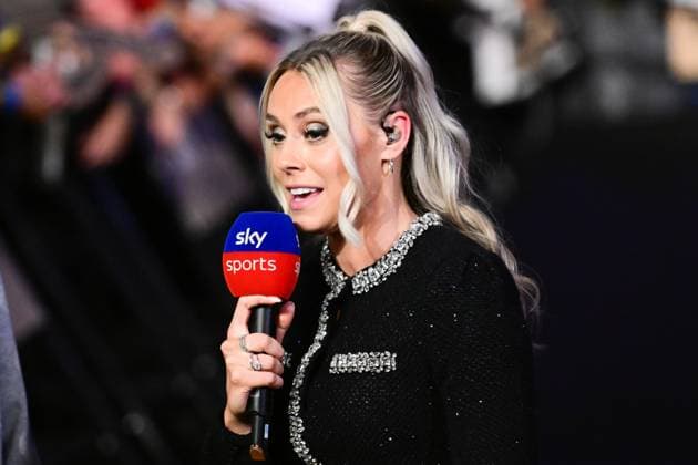 Darts BetMGM Premier League Sky sports darts presenter Emma Paton during the BetMGM Premier League darts at the O2 Arena, London, United Kingdom on 29 May 2025. London O2 Arena London United Kingdom Editorial use only , Copyright: xDennisxGoodwinx PSI-22159-0102