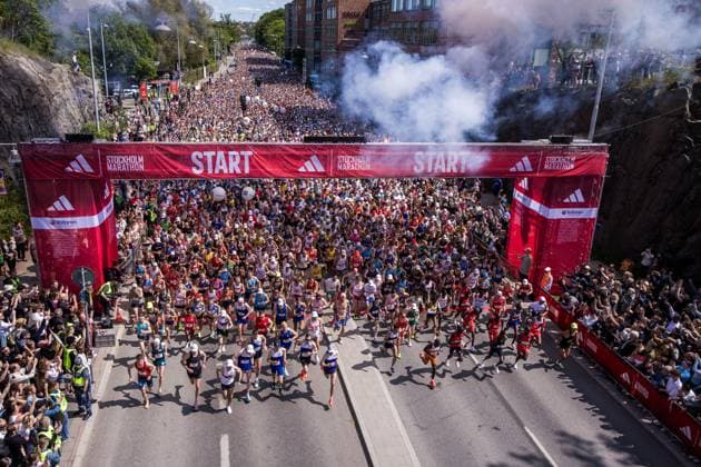 Bilder des Jahres 2025, Sport 05 Mai Sport Bilder des Tages 250531 Starten av Stockholm Marathon den 31 maj 2025 i Stockholm. Copyright: KENTAxJÖNSSON BB250531KJ007