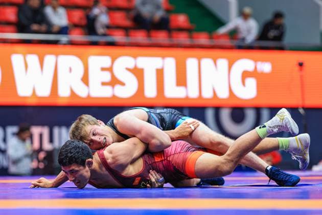 Bilder des Jahres 2025, Sport 06 Juni Sport Themen der Woche KW22 Sport Bilder des Tages Wrestling Ulaanbaatar Open 2025 61kg FS - Artem Gobaev (UWW) df. Bekzat Almaz Uulu (KGZ) Copyright: xUnitedxWorldxWrestlingx xAmirrezx