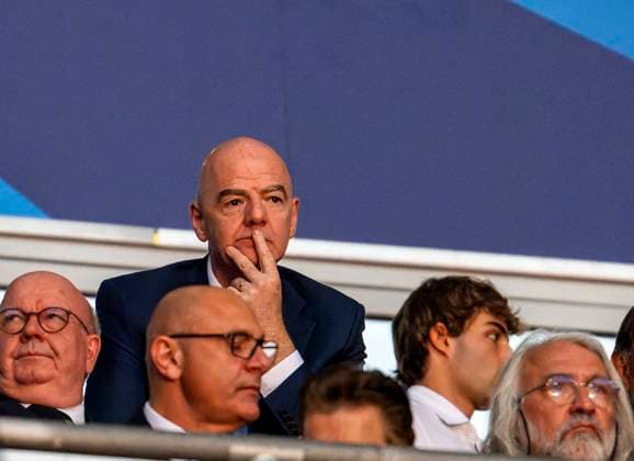 31.05.2025, Fussball UEFA Championsleague Finale 2025: Paris St. Germain - Inter Mailand, in der Allianz-Arena München. Ehrengäste, Gianni Infantino (Präsident FIFA)