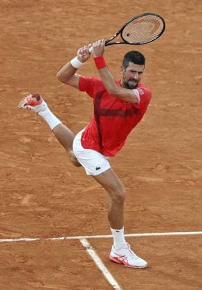 Tennis: French Open Novak Djokovic of Serbia plays against Filip Misolic of Austria in the men s singles third round at the French Open tennis tournament in Paris on May 31, 2025.  A14AA0004617738P