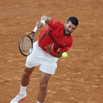 Tennis: French Open Novak Djokovic of Serbia plays against Filip Misolic of Austria in the men s singles third round at the French Open tennis tournament in Paris on May 31, 2025.  A14AA0004617739P