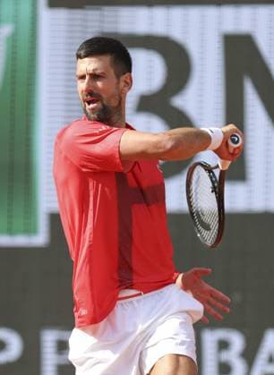 Tennis: French Open Novak Djokovic of Serbia plays against Cameron Norrie of Britain in the men s singles fourth round at the French Open tennis tournament in Paris on June 2, 2025.  A14AA0004620729P