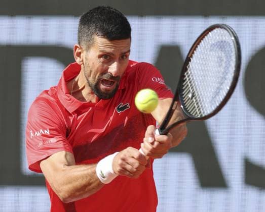 Tennis: French Open Novak Djokovic of Serbia plays against Cameron Norrie of Britain in the men s singles fourth round at the French Open tennis tournament in Paris on June 2, 2025.  A14AA0004620754P