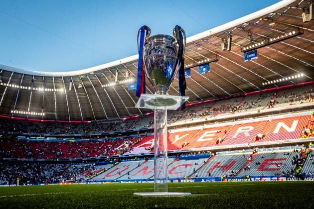 UEFA CHAMPIONS LEAGUE FINAL PARIS SAINT GERMAIN INTER MILAN Champions league trophy presentation ahead of the UEFA Champions League Final football match between Paris Saint Germain FC and Inter Milan. Allianz Arena (Munich Football Arena), Munich, Germany, May 31, 2025. Photo by Branislav Racko Copyright: xBranislavxRackox AS0I0347