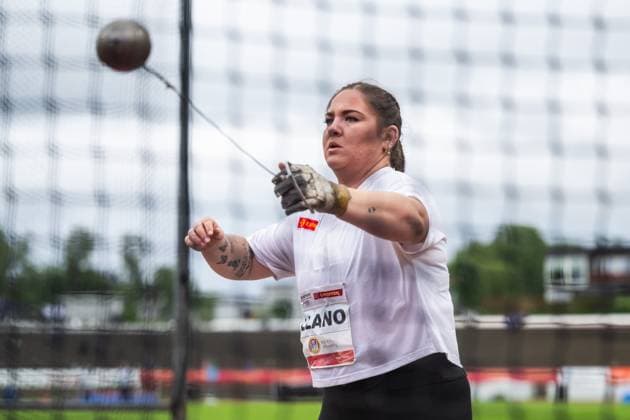 250603 Beatrice Llano of Norway competes in women s hammer throw during the athletics competition Trond Mohn Games on June 3, 2025 in Bergen. Photo: Carl Sandin BILDBYRAN kod CS CS0716 friidrott athletics friidrett trond mohn games bbeng dam norge norway Copyright: CARLxSANDIN BB250603CS036