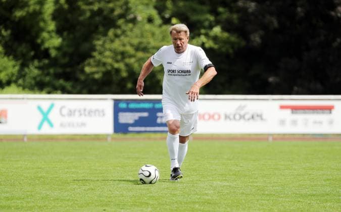 01.06.25 SV Fellbach AH - VfB Stuttgart Traditionself Deutschland, Stuttgart, 01.06.2025, Fussball, SV Fellbach AH - VfB Stuttgart Traditionself: Bernd Förster (VfB Stuttgart).