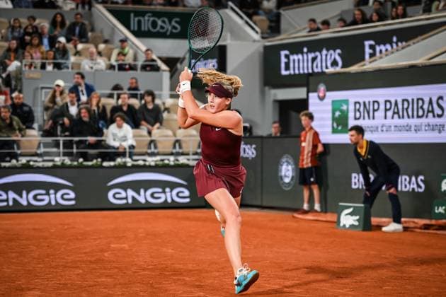 June 4, 2025, Paris, France, France: Mirra ANDREEVA of Russia during the eleventh day of Roland-Garros 2025, French Open 2025, Grand Slam tennis tournament at Roland-Garros Stadium on June 04, 2025 in Paris, France. Paris France - ZUMA 202 20250604_zsp_m308_032 Copyright: xMatthieuxMirvillex