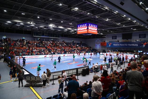 Handball I Herren I Saison 2024 2025 I Bundesliga I 33. Spieltag I HSV Hamburg - HSG Wetzlar I 05.06.2025 Alsterdorfer Sporthalle während eines Handballspiel Hamburg Alsterdorfer Sporthalle Hamburg Deutschland Copyright: xLobeca RalfxHomburgx