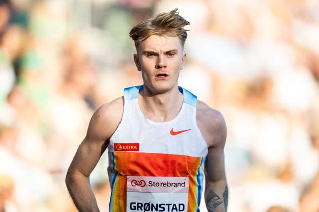 250612 Tobias Gronstad of Norway competes in men™s 800 meter final during the Diamond League athletics competition Bislett Games on June 12, 2025 in Oslo. Photo: Marius Simensen BILDBYRAN COP 238 VG0766 bbeng friidrett friidrott athletics diamond league bislett games 2025 bislett games day2 norge norway Copyright: MARIUSxSIMENSEN BB250612BB536