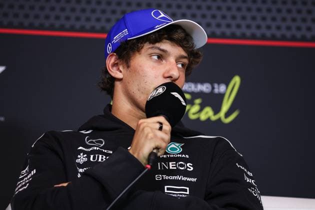 F1 - CANADIAN GRAND PRIX 2025 KIMI ANTONELLI Andrea (ita), Mercedes AMG F1 Team W16, portrait press conference, PK, Pressekonferenz during the Formula 1 Pirelli Grand Prix du Canada 2025, 10th round of the 2025 FIA Formula One World Championship, WM, Weltmeisterschaft from June 14 to 16, 2025 on the Circuit Gilles Villeneuve, in MontrÃ al, Canada - MontrÃ alCanada  Copyright: xEricxAlonsox