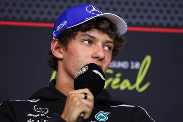 F1 - CANADIAN GRAND PRIX 2025 KIMI ANTONELLI Andrea (ita), Mercedes AMG F1 Team W16, portrait press conference, PK, Pressekonferenz during the Formula 1 Pirelli Grand Prix du Canada 2025, 10th round of the 2025 FIA Formula One World Championship, WM, Weltmeisterschaft from June 14 to 16, 2025 on the Circuit Gilles Villeneuve, in MontrÃ al, Canada - MontrÃ alCanada  Copyright: xEricxAlonsox