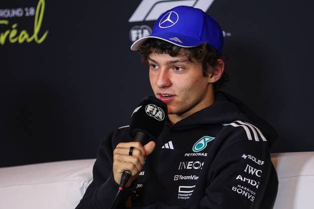 F1 - CANADIAN GRAND PRIX 2025 KIMI ANTONELLI Andrea (ita), Mercedes AMG F1 Team W16, portrait press conference, PK, Pressekonferenz during the Formula 1 Pirelli Grand Prix du Canada 2025, 10th round of the 2025 FIA Formula One World Championship, WM, Weltmeisterschaft from June 14 to 16, 2025 on the Circuit Gilles Villeneuve, in MontrÃ al, Canada - MontrÃ alCanada  Copyright: xEricxAlonsox