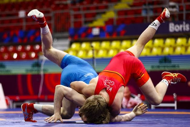 Bilder des Jahres 2025, Sport 06 Juni Sport Themen der Woche KW24 Wrestling U17, U 17 European Championships 2025 71kg FS - Jason Keil (GER) df. Ismail Erzanukaev (POL) Copyright: xUnitedxWorldxWrestlingx xJakexKix