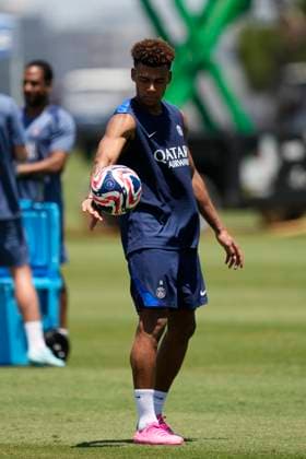 Paris Saint-Germain FC Training Session And press conference, PK, Pressekonferenz - FIFA Club World Cup 2025 Desire Doue left winger of PSG and France during the training session ahead of their FIFA Club World Cup 2025 group B match between Paris Saint-Germain FC and Club Atletico de Madrid at Rose Bowl Stadium on June 14, 2025 in Pasadena, California. Pasadena California United States  Copyright: xJosexBretonx originalFilename:bretonhernandez-parissai250614_npn3a
