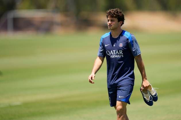 Paris Saint-Germain FC Training Session And press conference, PK, Pressekonferenz - FIFA Club World Cup 2025 Joao Neves defensive midfield of PSG and Portugal during the training session ahead of their FIFA Club World Cup 2025 group B match between Paris Saint-Germain FC and Club Atletico de Madrid at Rose Bowl Stadium on June 14, 2025 in Pasadena, California. Pasadena California United States  Copyright: xJosexBretonx originalFilename:bretonhernandez-parissai250614_npxbU