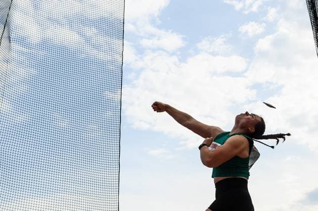 250615 Jorinde van Klinken of Netherlands competes in women™s discus throw during Bauhaus-galan, part of the Diamond League series, June 15, 2025 in Stockholm. Photo: Joel Marklund BILDBYRAN kod JM SH0634 bbeng friidrott athletics friidrett diamond league bauhaus-galan stockholm Copyright: JOELxMARKLUND BB250615JM125