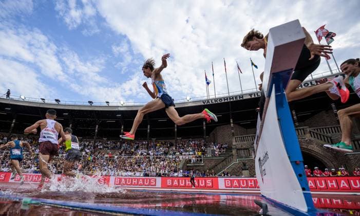 250615 Vidar Johansson of Sweden competes in men™s 3000 meter steeplechase during Bauhaus-galan, part of the Diamond League series, June 15, 2025 in Stockholm. Photo: Joel Marklund BILDBYRAN kod JM SH0634 bbeng friidrott athletics friidrett diamond league bauhaus-galan stockholm Sverige Copyright: JOELxMARKLUND BB250615JM140