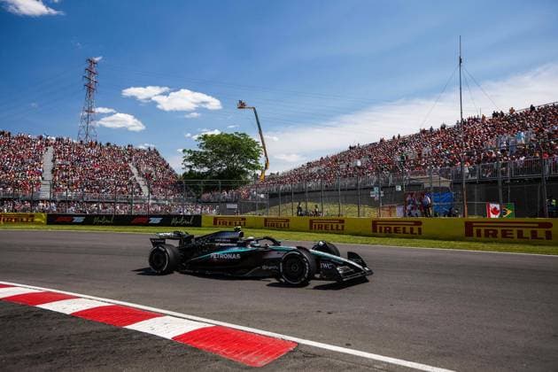F1 - CANADIAN GRAND PRIX 2025 12 KIMI ANTONELLI Andrea (ita), Mercedes AMG F1 Team W16, action during the Formula 1 Pirelli Grand Prix du Canada 2025, 10th round of the 2025 FIA Formula One World Championship, WM, Weltmeisterschaft from June 14 to 16, 2025 on the Circuit Gilles Villeneuve, in MontrÃ al, Canada - MontrÃ alCanada  Copyright: xEricxAlonsox
