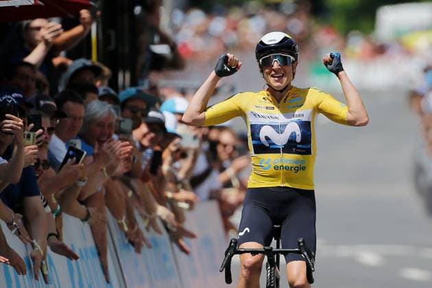 Bilder des Jahres 2025, Sport 06 Juni Sport Themen der Woche KW24 Sport Bilder des Tages TDS Women Siegerin Marlen Reusser SUI Team Movistar 15.06.2025 Kuessnacht, SCHWEIZ, Tour de Suisse Women 4.Etappe Kuessnacht - Kuessnacht Siegerin Marlen Reusser SUI Team Movistar