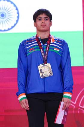 Wrestling U23 Asian Championships Podium 68kg WW - Gold: Srishti Srishti (IND)