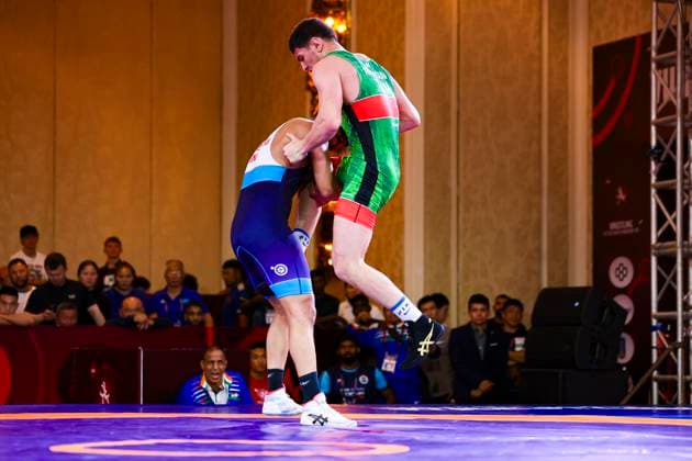 Wrestling U23 Asian Championships 79kg FS - Chandermohan Chandermohan (IND) df. Alp Arslan Begenjov (TKM)