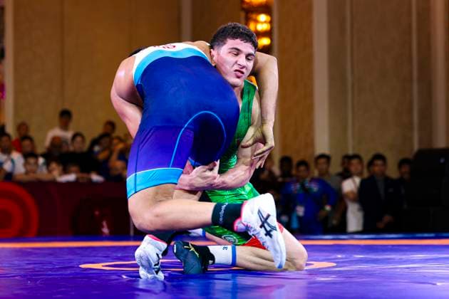 Wrestling U23 Asian Championships 79kg FS - Chandermohan Chandermohan (IND) df. Alp Arslan Begenjov (TKM)