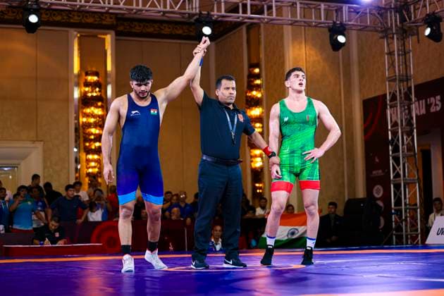 Wrestling U23 Asian Championships 79kg FS - Chandermohan Chandermohan (IND) df. Alp Arslan Begenjov (TKM)