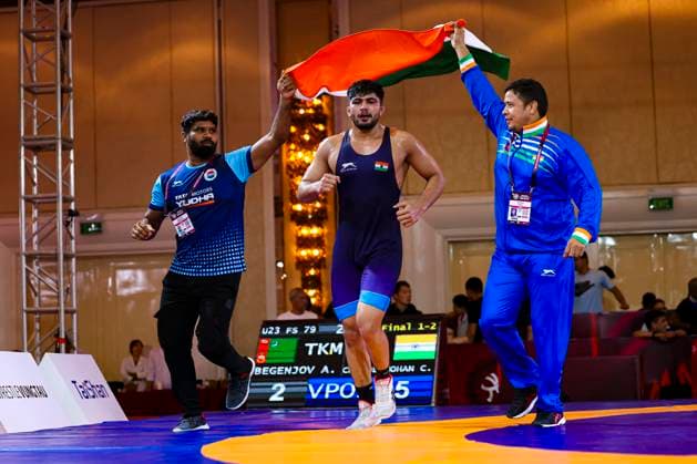 Wrestling U23 Asian Championships 79kg FS - Chandermohan Chandermohan (IND)