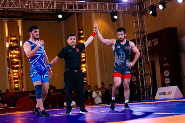 Wrestling U23 Asian Championships 86kg FS - Mukhammad Abdullaev (KGZ) df. Yelnar Shildebay (KAZ)