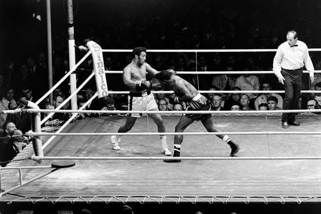680914 Boxning, VM, Floyd Patterson - Jimmy Ellis: Floyd Patterson attackerar Jimmy Ellis. Copyright: BILDBYRAN BB680914BB022