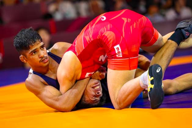 Wrestling U17, U 17 Asian Championships 55kg FS - Yamato Furusawa (JPN) df. Nishant Nishant (IND)