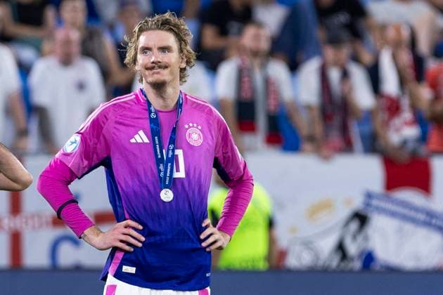 Bilder des Jahres 2025, Sport 06 Juni Sport Bilder des Tages UEFA U21, U 21 Europameisterschaft, Finale: England - Deutschland; 28.06.2025 Nick Woltemade (Deutschland, 10) bei der UEFA U21-Europameisterschaft im Finalspiel England - Deutschland, am 28.06.2025, National Football Stadium, Bratislava, Slowakei Copyright: xBEAUTIFULxSPORTS Meuselx