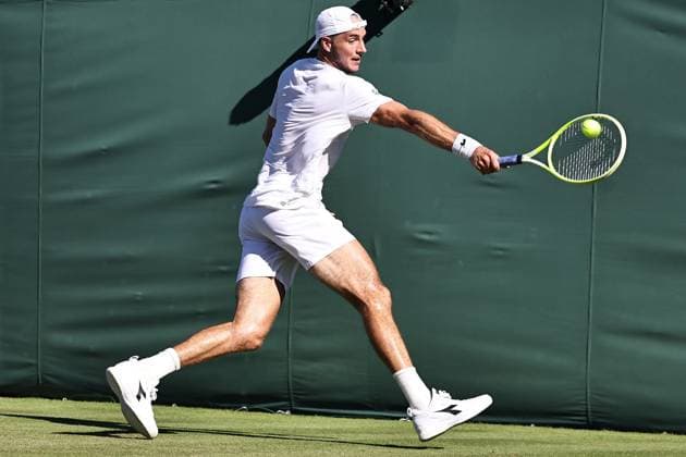 Jan-Lennard Struff, GER, during first round of 2025 All England Lawn Tennis Championships at Wimbledon, mens singles, London, 30 06 2025; -
