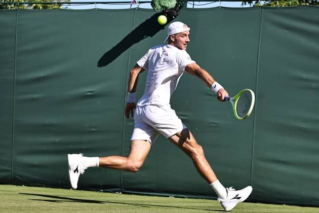 Jan-Lennard Struff, GER, during first round of 2025 All England Lawn Tennis Championships at Wimbledon, mens singles, London, 30 06 2025; -