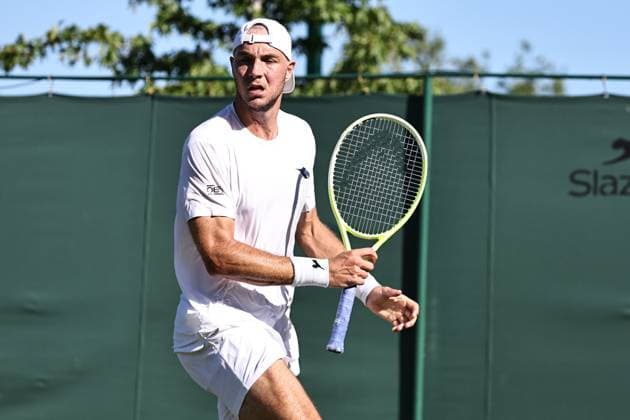 Jan-Lennard Struff, GER, during first round of 2025 All England Lawn Tennis Championships at Wimbledon, mens singles, London, 30 06 2025; -