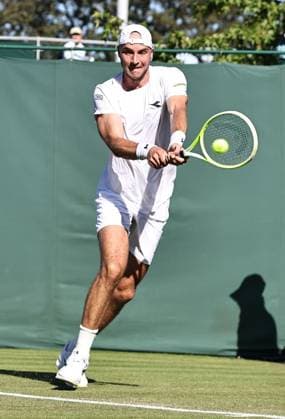 Jan-Lennard Struff, GER, during first round of 2025 All England Lawn Tennis Championships at Wimbledon, mens singles, London, 30 06 2025; -