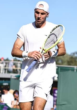 Jan-Lennard Struff, GER, during first round of 2025 All England Lawn Tennis Championships at Wimbledon, mens singles, London, 30 06 2025; -