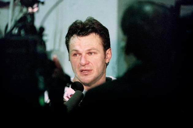 951004 Ishockey, NHL, Eishockey Herren, USA Colorado Avalanche, förhands: Claude Lemieux, Colorado Avalanche. Copyright: BILDBYRAN BB951004BB002